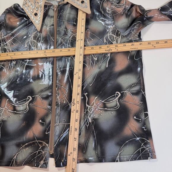 1849 Vintage Western Ranchwear Shirt Jacket Zip-Up Women XXL USA Made Rodeo Show - Picture 5 of 10